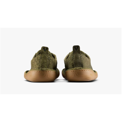 Vivobarefoot Sensus Moc Up Leather Dark Olive Cracked Leather