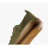 Vivobarefoot Sensus Moc Up Leather Dark Olive Cracked Leather